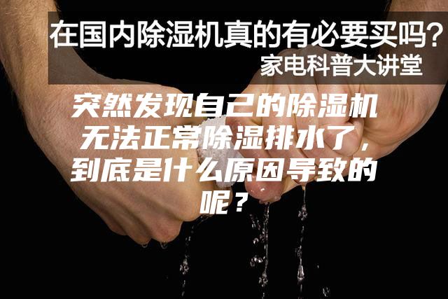 突然發(fā)現(xiàn)自己的除濕機(jī)無法正常除濕排水了，到底是什么原因?qū)е碌哪兀?></div>
								<div   id=